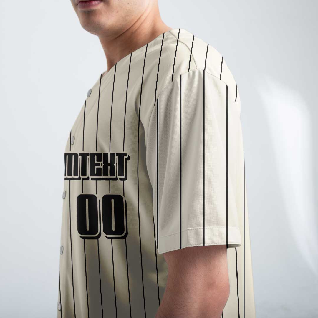 Keep Calm and Go Nuts - Custom Groovy Cream Baseball Jersey