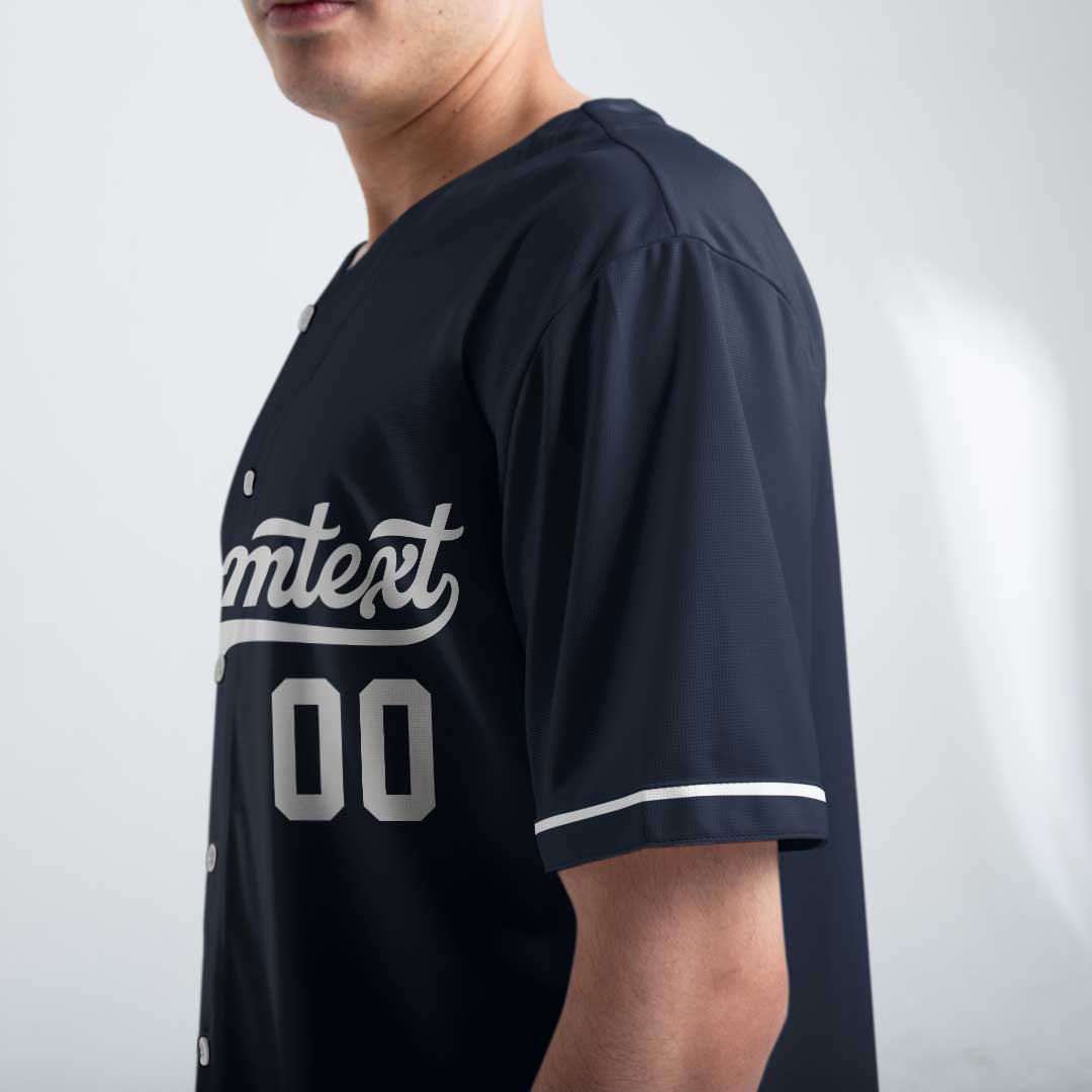 Real Men Raise Ballers - Custom Navy Baseball Jersey