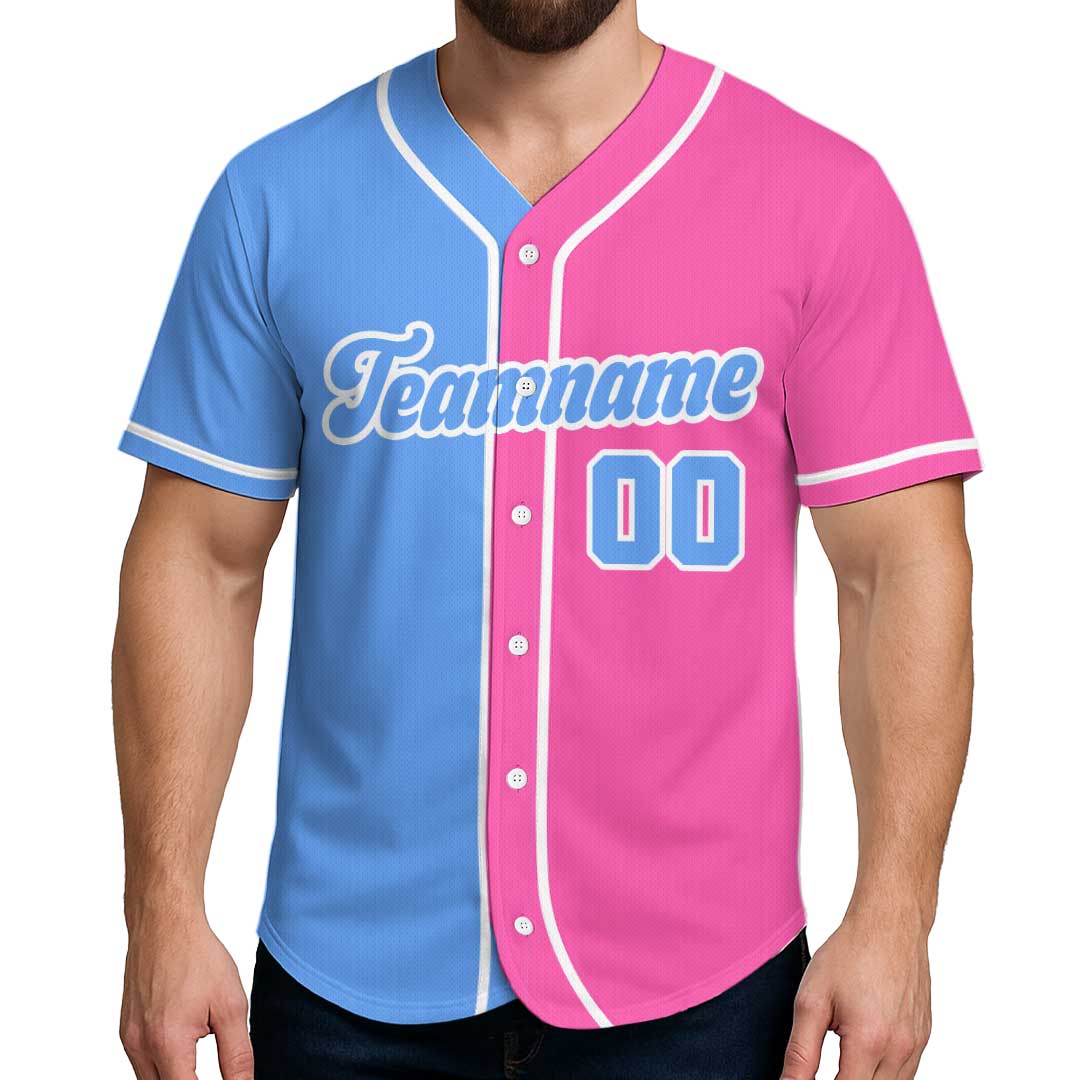 Custom Baseball Jersey With 2 Split Colors