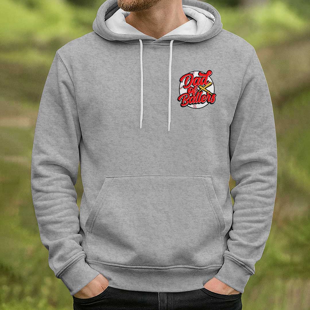Real Men Carry Bat Bags - Black and Grey Baseball Hoodie