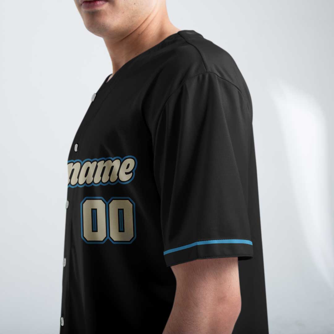 Baseball Is My Game - Custom Black Blue Baseball Jersey