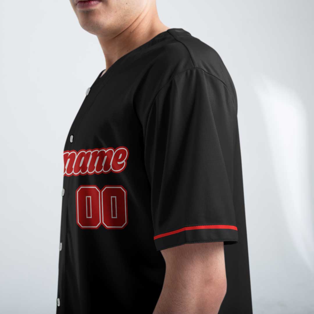 Sorry For What I Said During Baseball Game - Custom Black Red Baseball Jersey