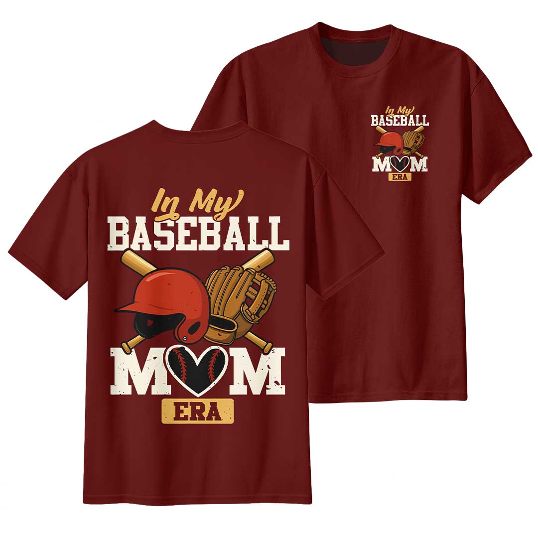 In My Baseball Mom Era - All Over Print Baseball Mom T-Shirt