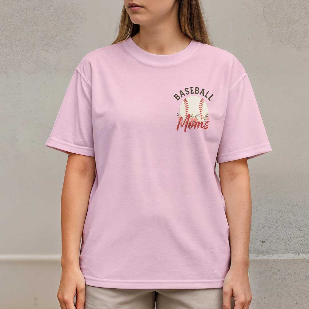 The Toughest Moms Raise Ballers - All Over Print Baseball Mom T-Shirt