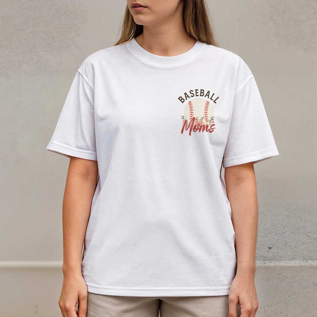 The Toughest Moms Raise Ballers - All Over Print Baseball Mom T-Shirt
