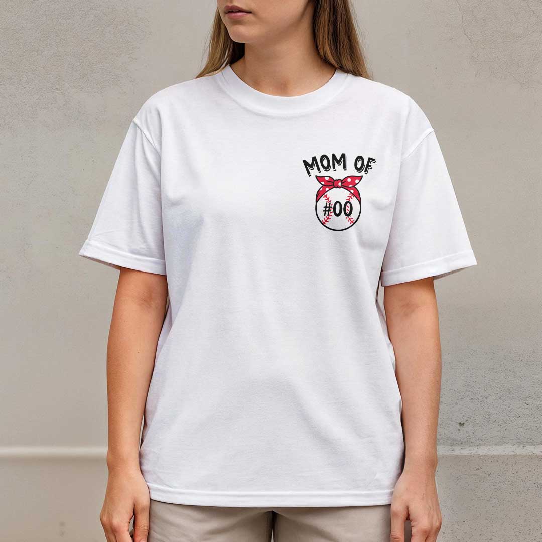 I'm A Mom Buys Raising Ballers - Black and White Baseball T-Shirt