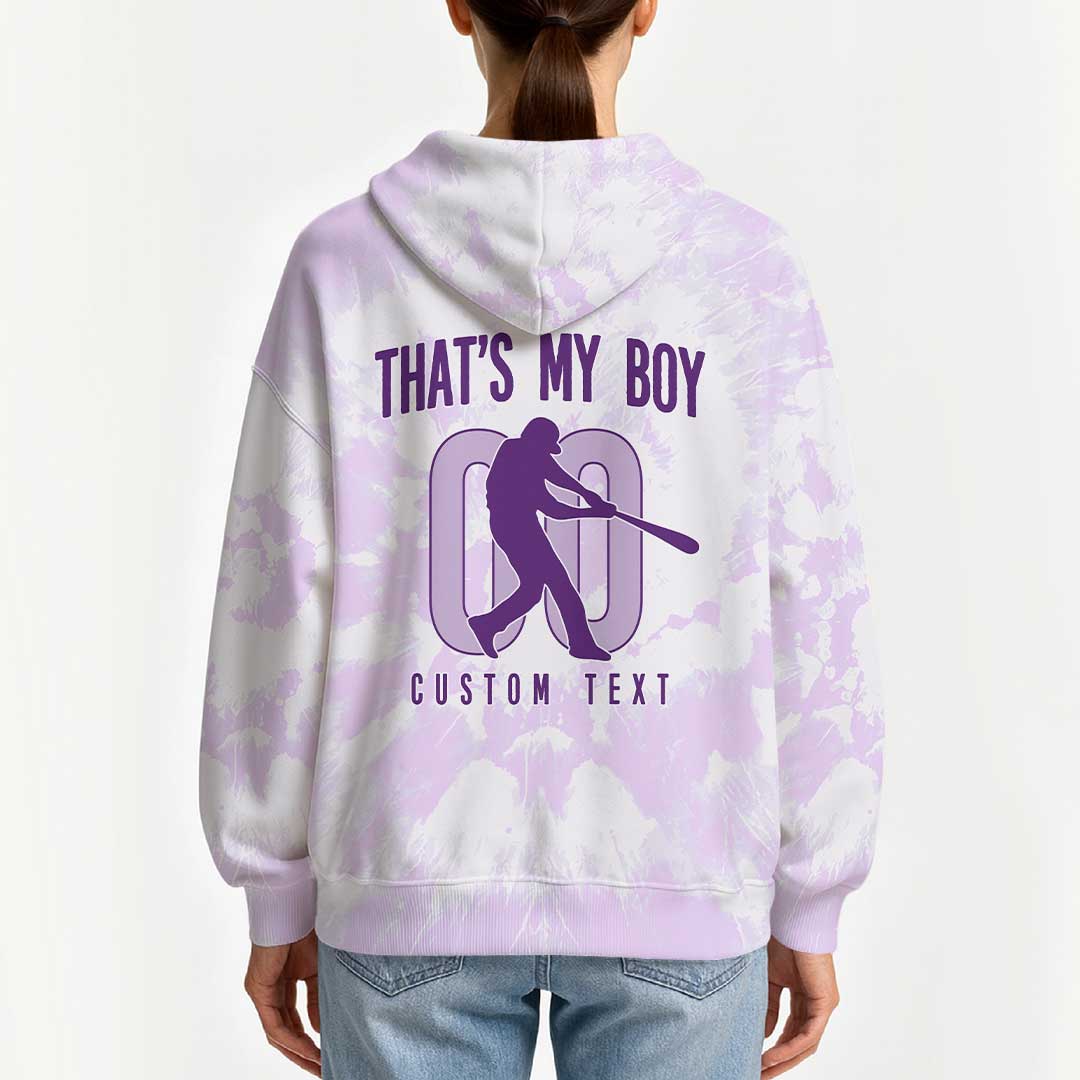 That's My Boy Out There - Custom All Over Print Baseball Hoodie