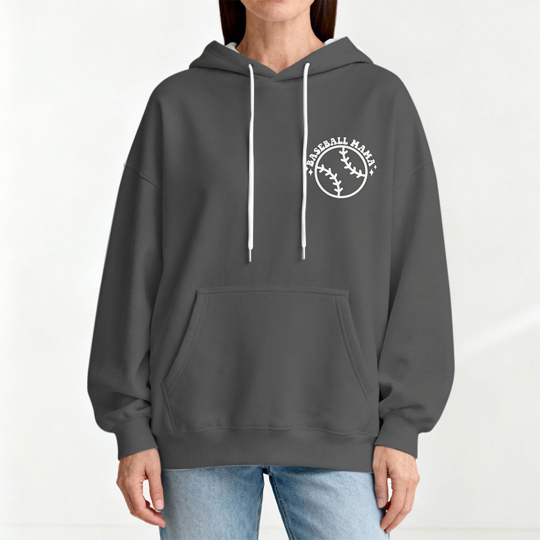 My Kid Might Not Always Swing But I Do - All Over Print Baseball Mom Hoodie