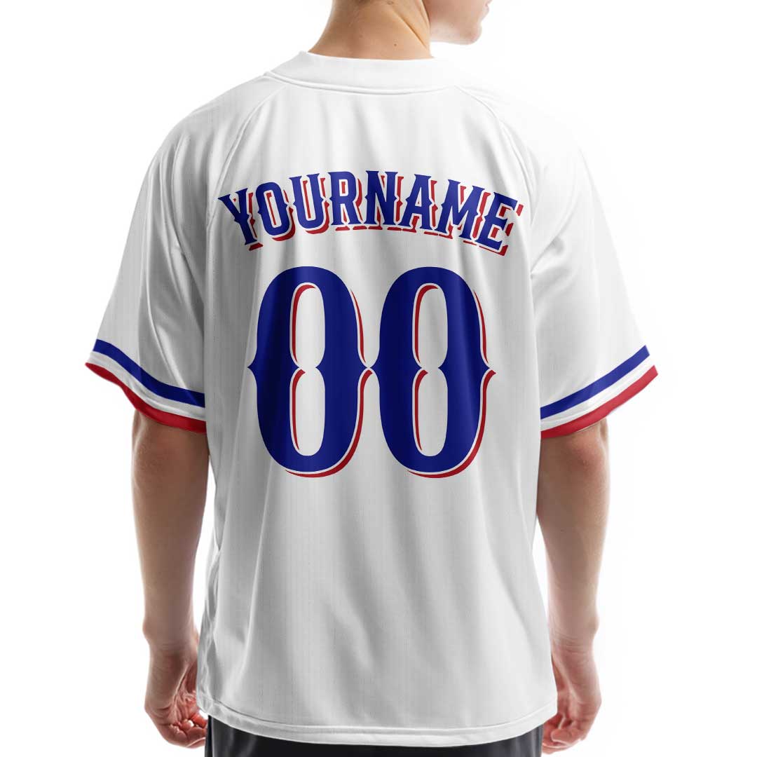 Custom Baseball Jersey with White and Grey Color