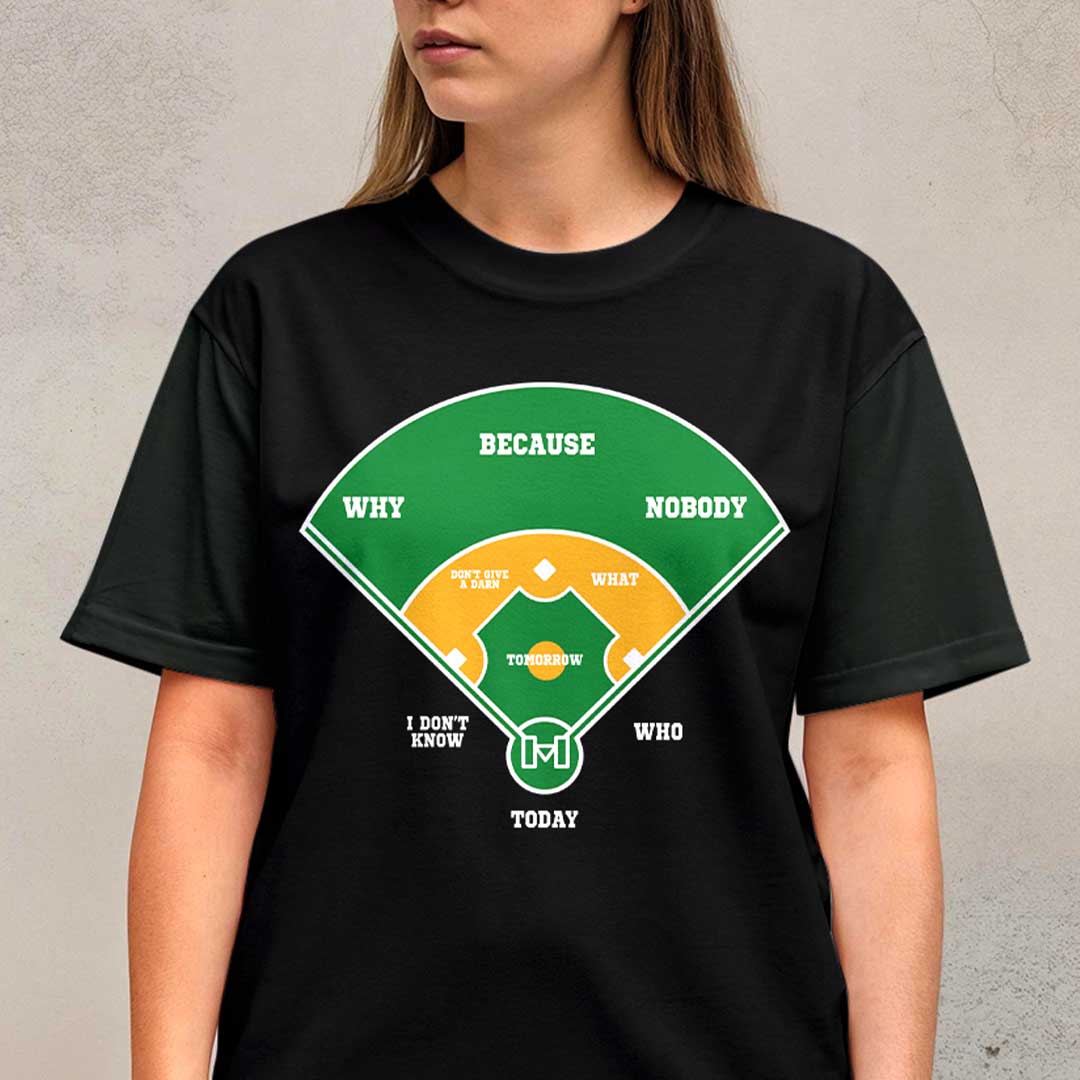 Baseball Who's On First Classic Routine Cotton Tshirt