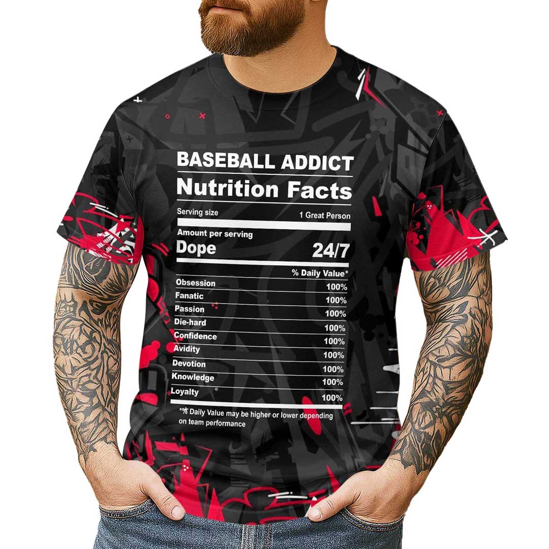 Baseball Lover Facts All Over Print T-Shirt