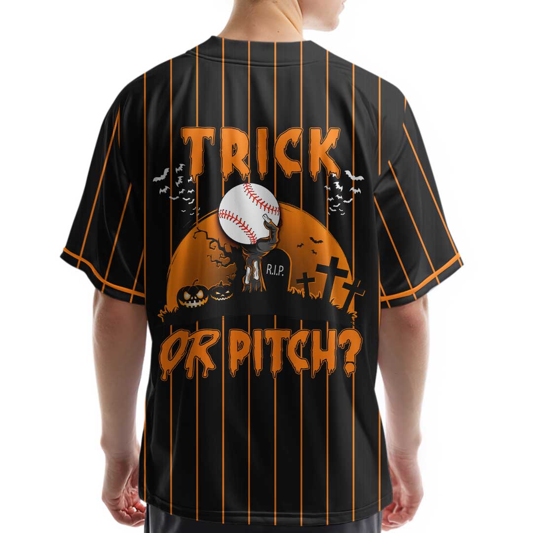 Trick Or Pitch - Custom Halloween Baseball Jersey