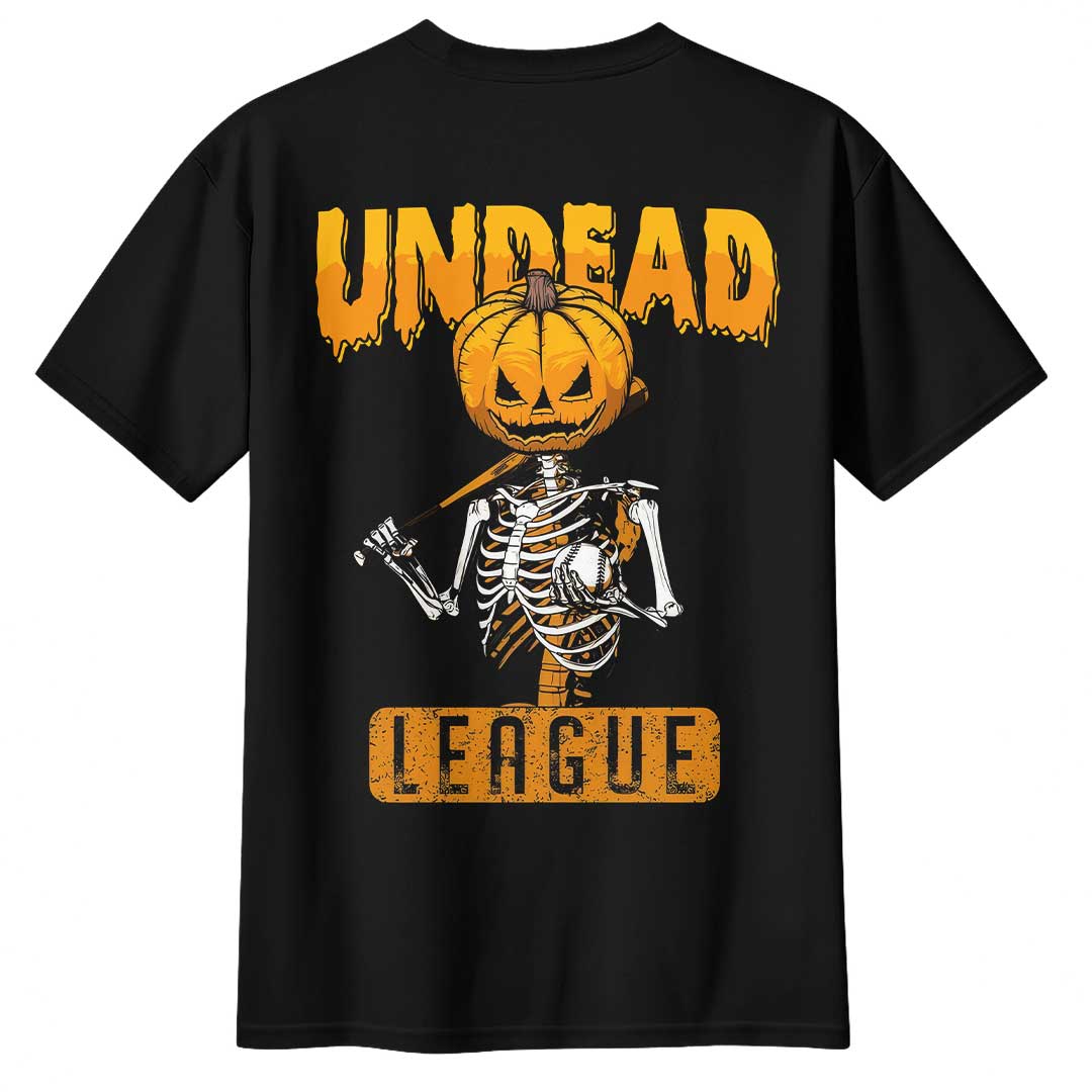 Undead League Black Baseball Halloween T-Shirt