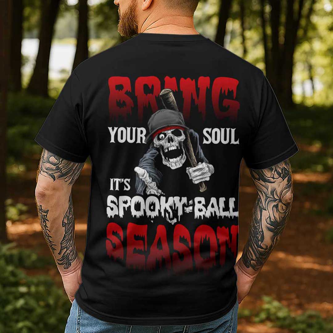 Bring Your Soul Black Baseball Halloween T-Shirt