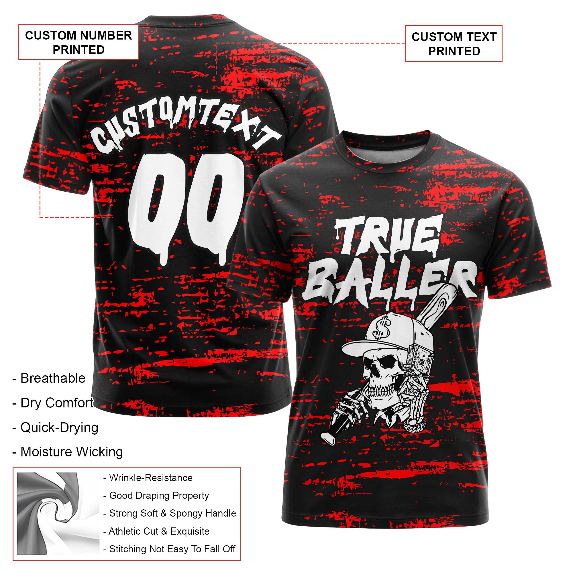 TRUE BALLER Custom All Over Print T-Shirt