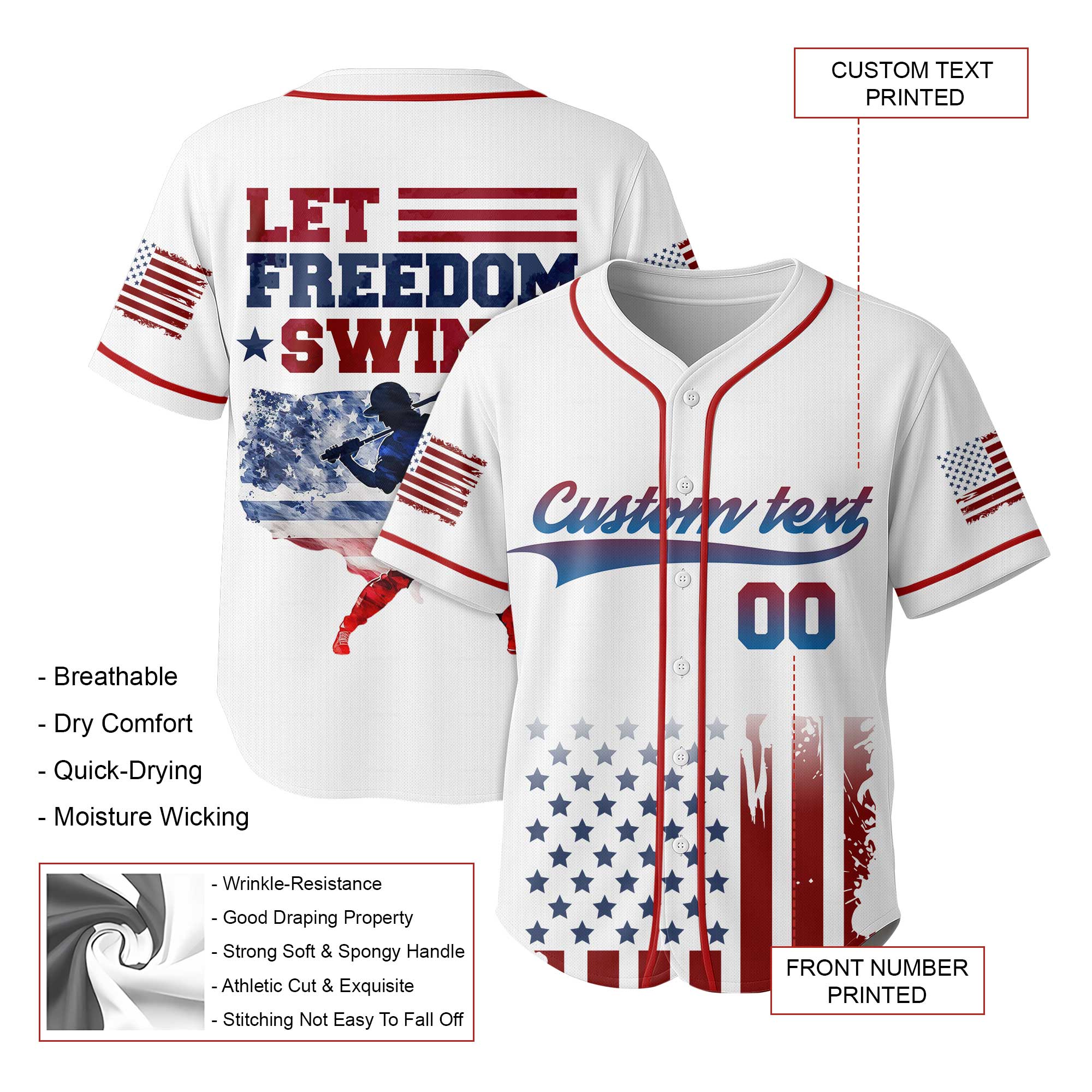 Let Freedom Swing Celebration Independence Day Jersey