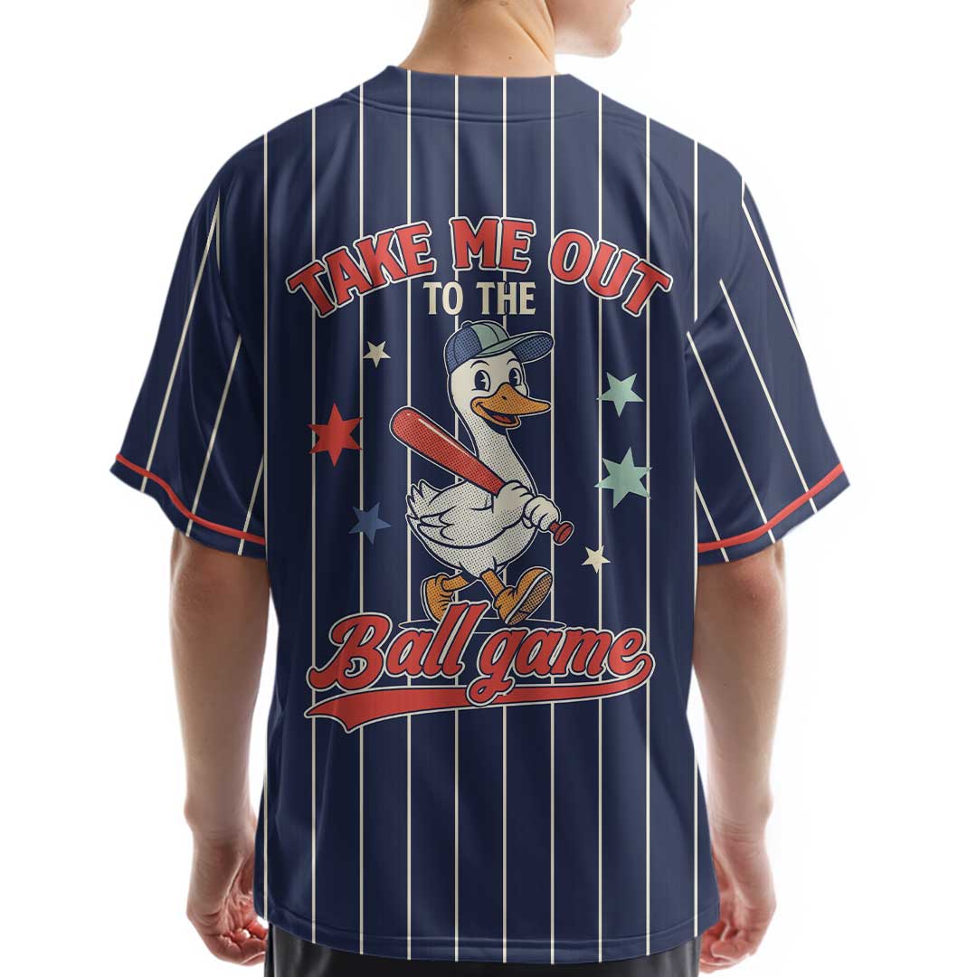Take Me Out To The Ball Game - Custom Navy Baseball Jersey