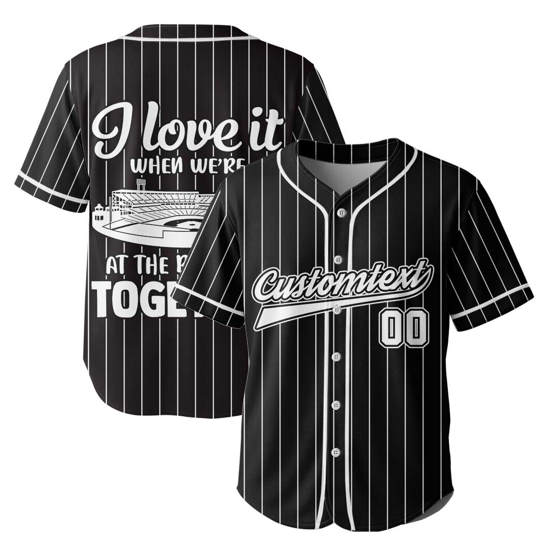 Love It When We're At The Ballpark - Custom Couple Baseball Jersey