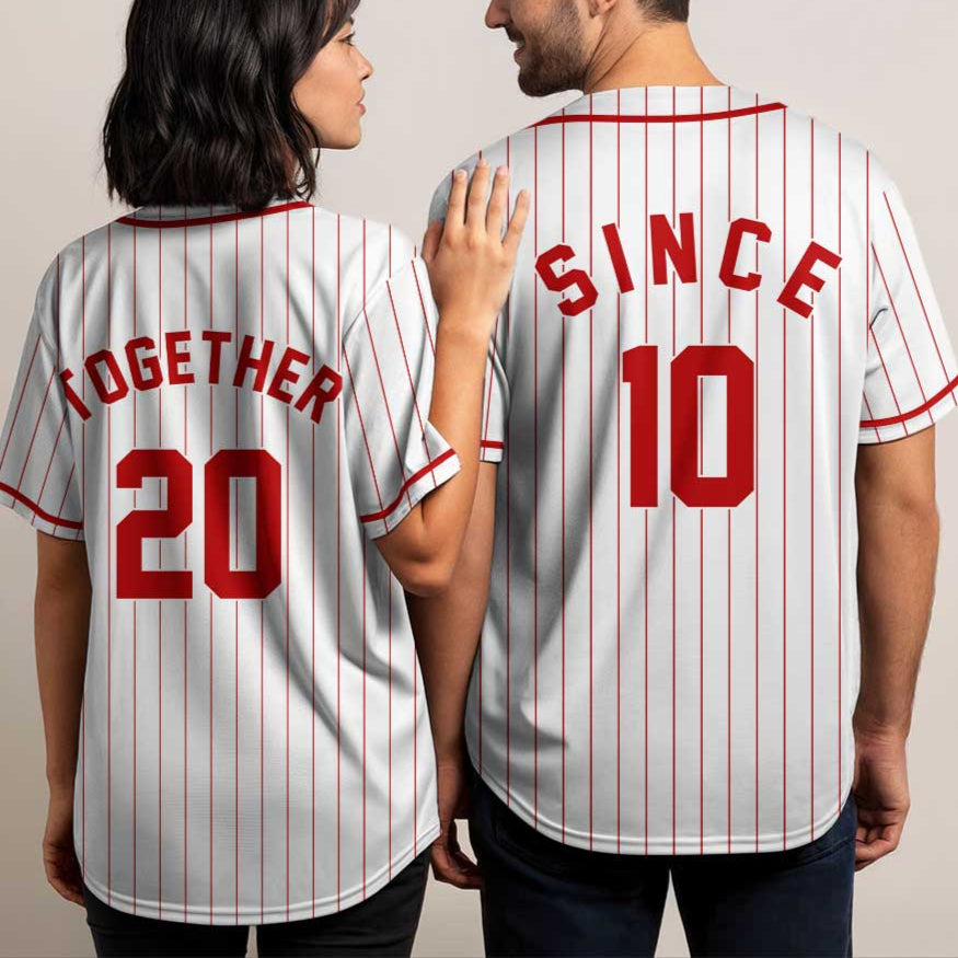 Together Since - Custom Couple Baseball Jersey