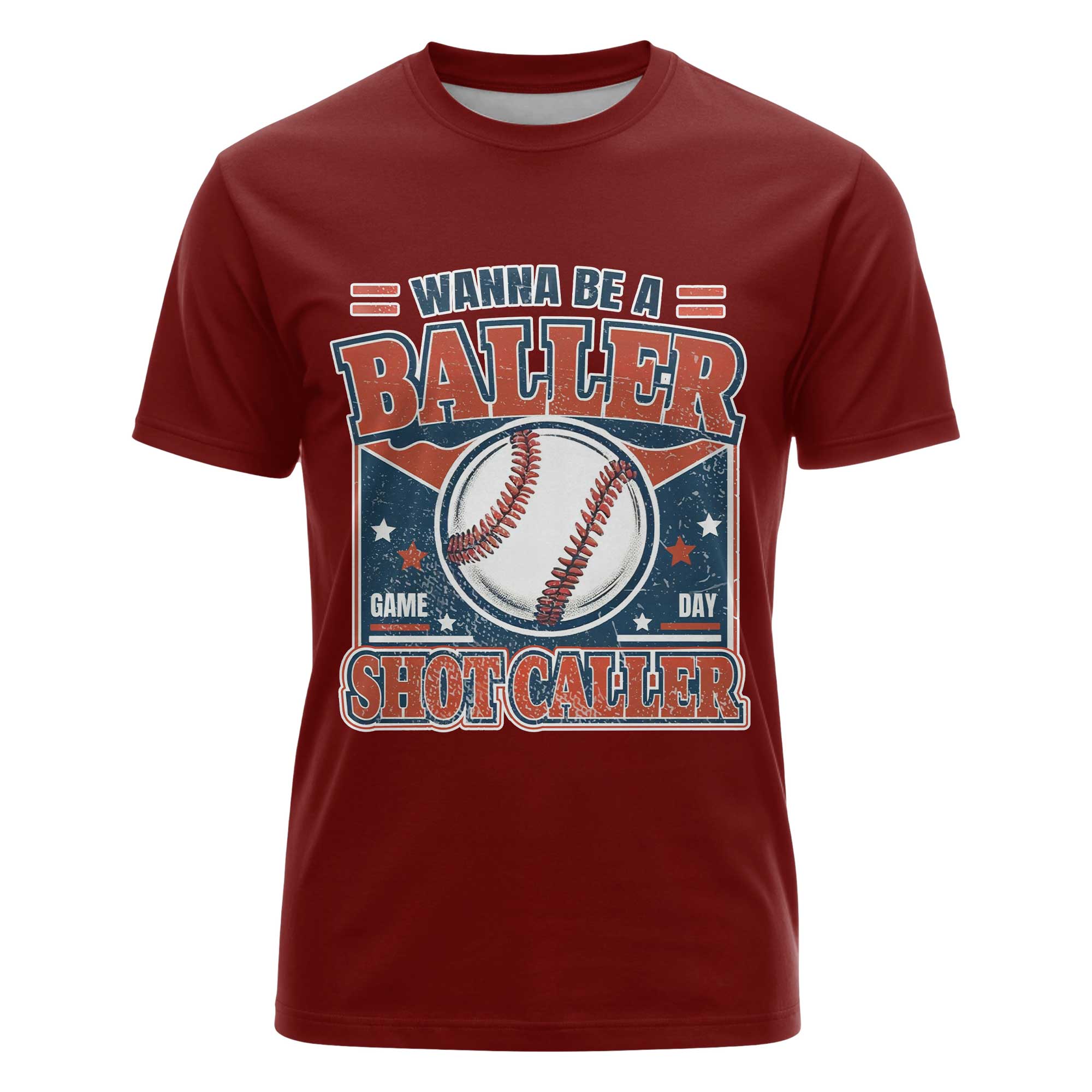 Wanna Be A Baller Shot Caller Baseball T-Shirt