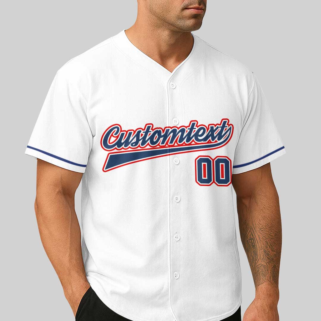 There's No Buddy Like Mine - Custom White Matching Baseball Jersey