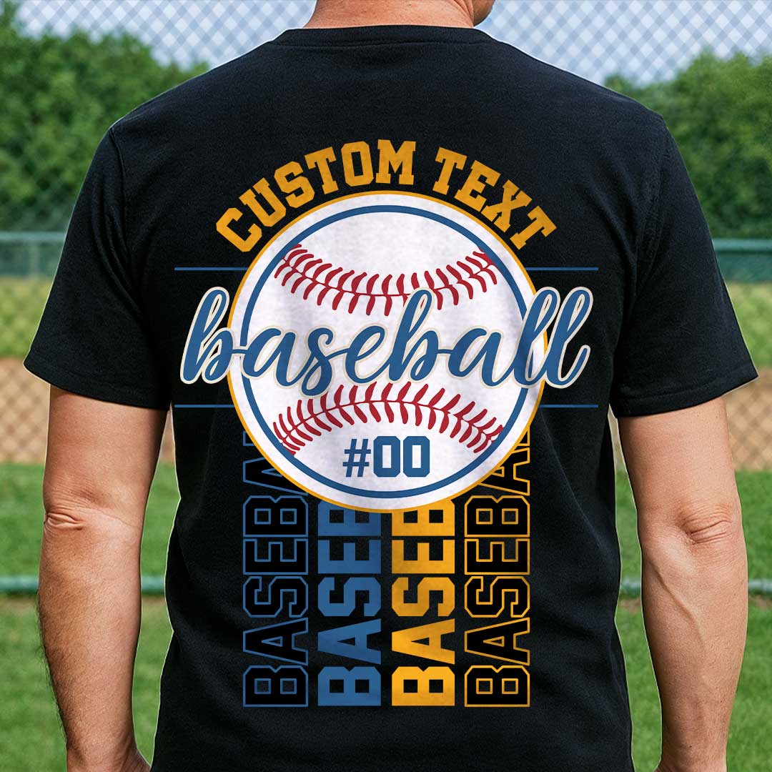 Baseball Boston State Series - Custom Black White Baseball T-Shirt