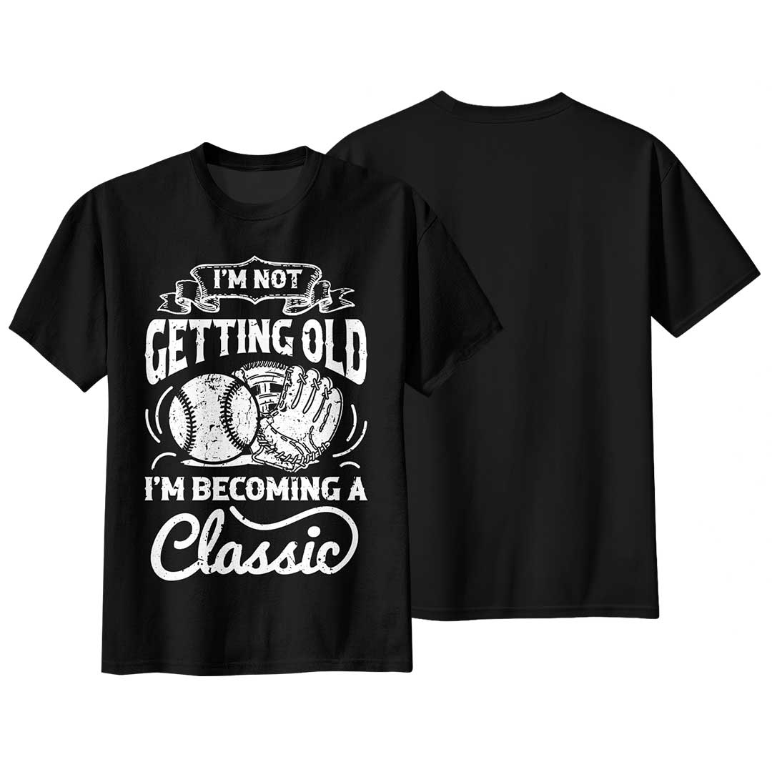 I'm Becoming a Classic - Black Grey Baseball T-Shirt