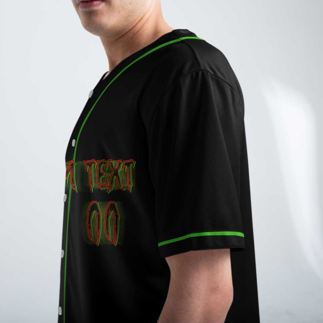 No Balls No Game - Custom Black Skull Baseball Jersey