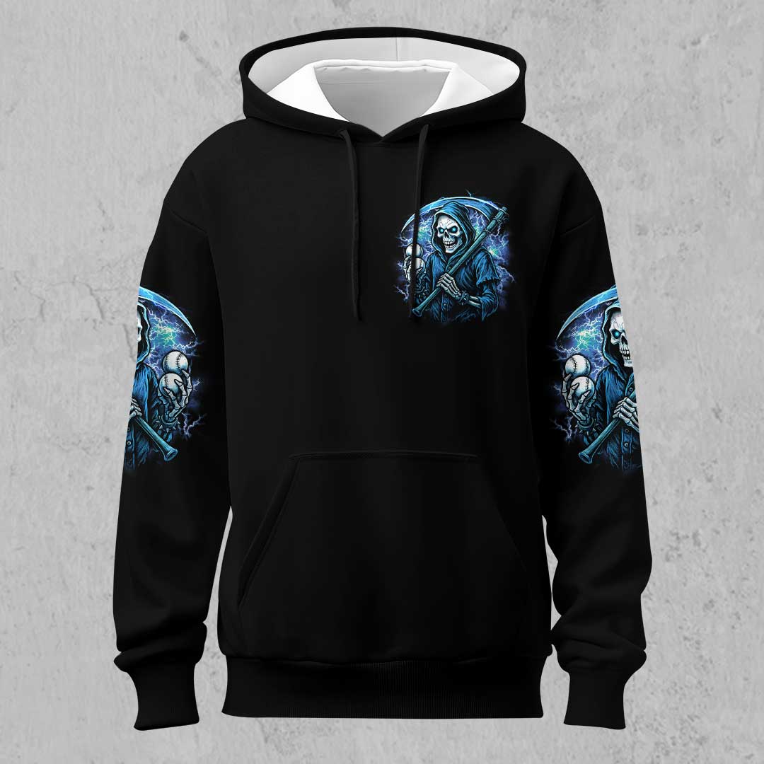 I've Got Balls And I Know How To Use Them - Custom Black Skull Baseball Hoodie