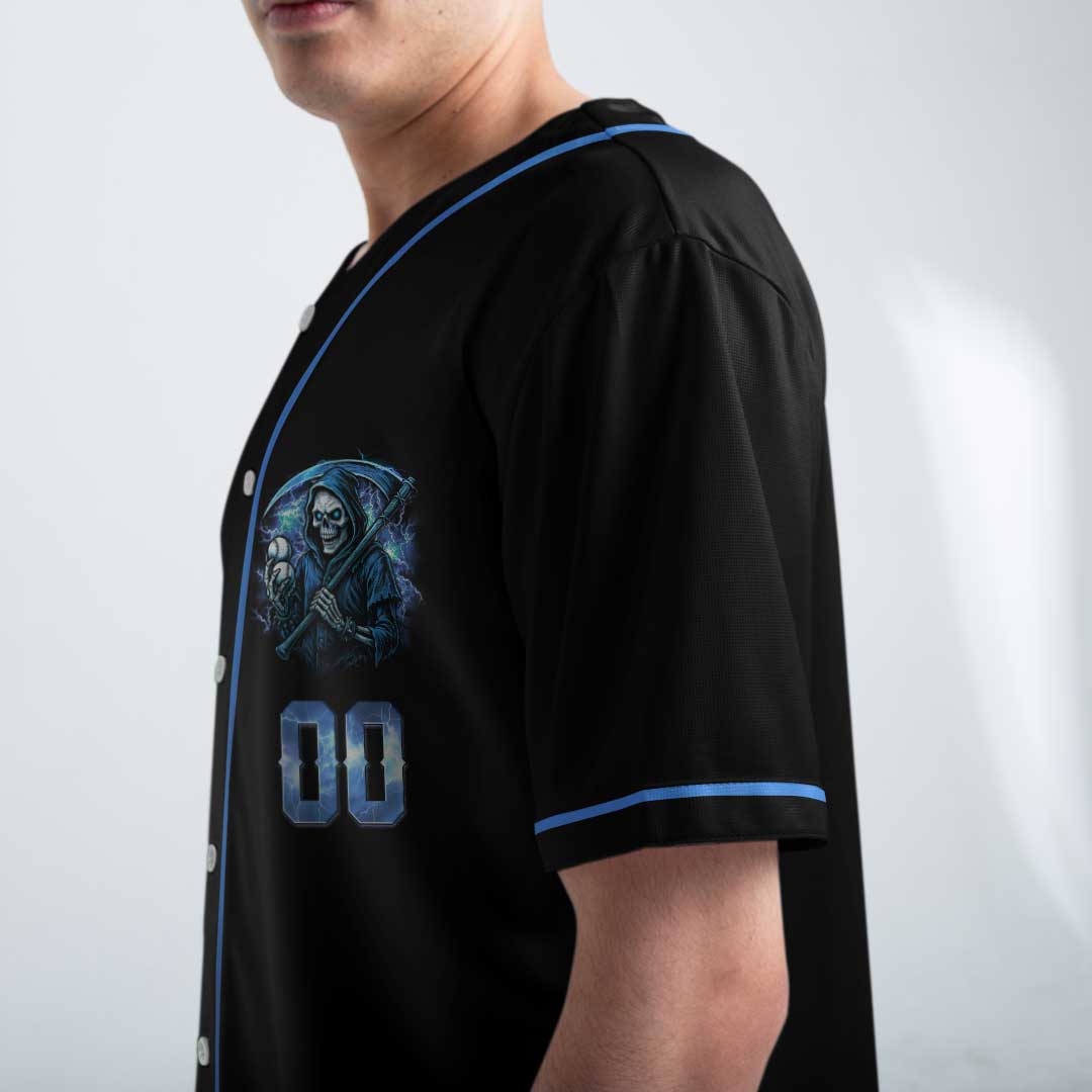I've Got Balls And I Know How To Use Them - Custom Black Skull Baseball Jersey