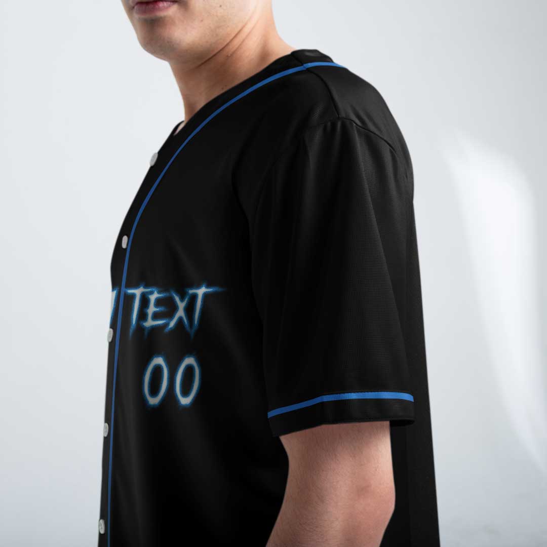 My Bat Is Not The Only Thing I Swing - Custom Black Skull Baseball Jersey