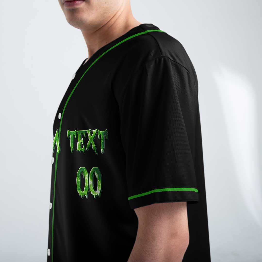 Fast, Wild and Gone - Custom Black Skull Baseball Jersey
