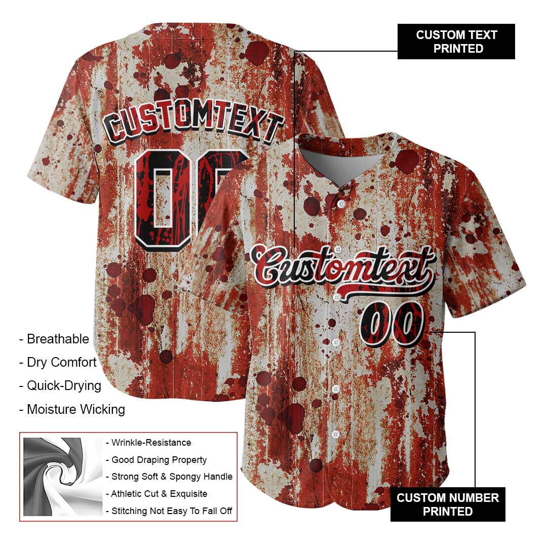 Custom Halloween Costume Murderer Cosplay Baseball Jersey