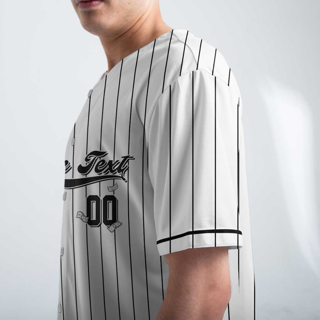 My Wallet Plays In Majors - Custom Black Baseball Jersey