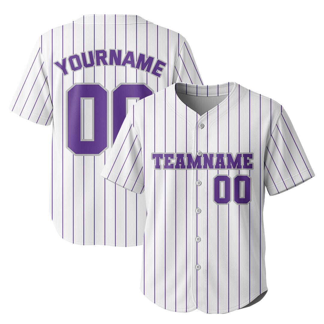 Custom Colored Pinstripes Baseball Jersey