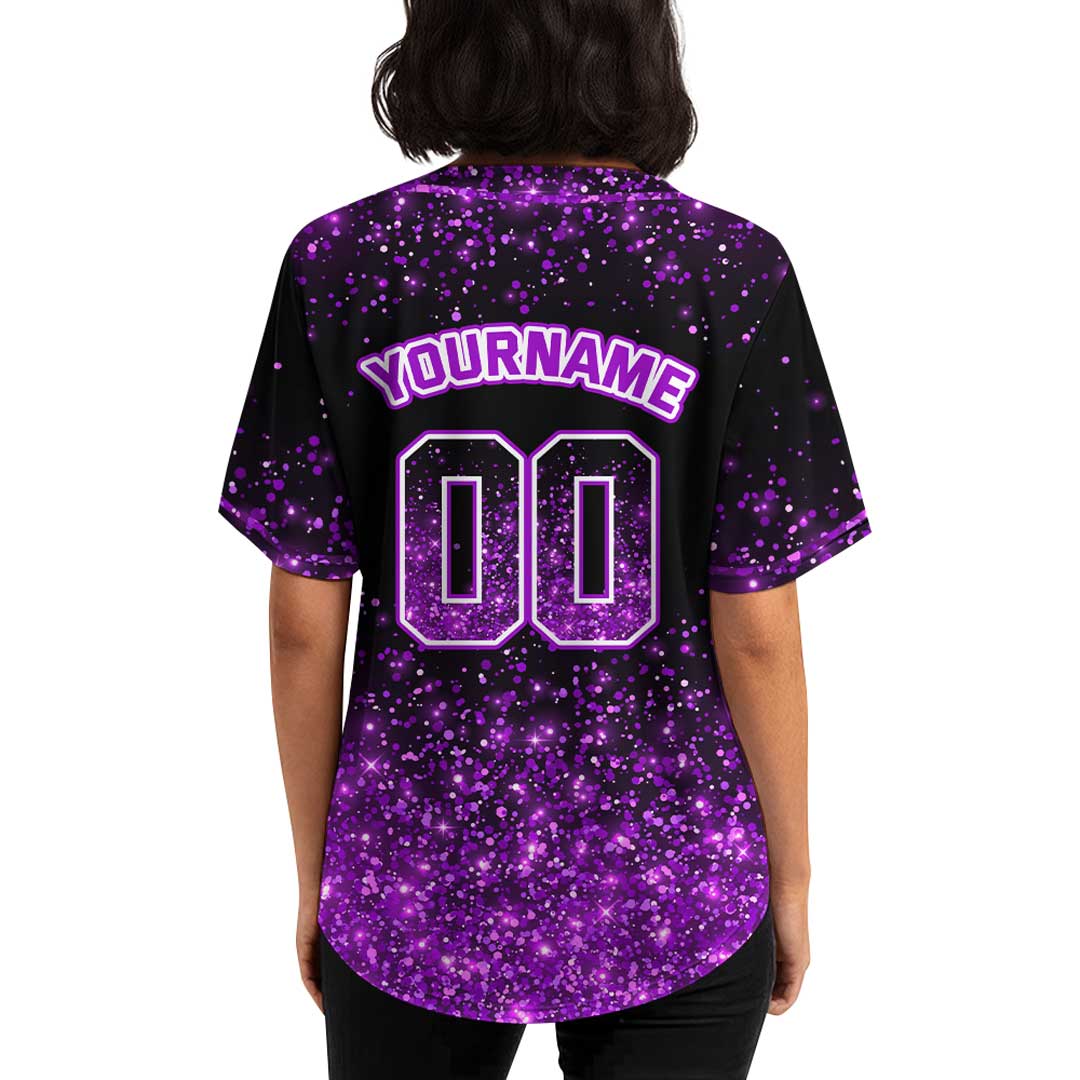 Custom Baseball Jersey With Glitter Texture