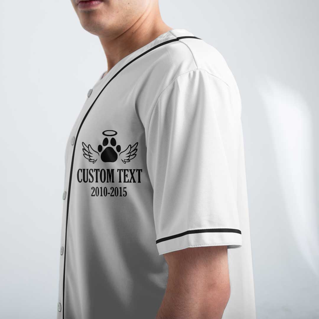 Some Angels Have Wings But Mine Have Tails - Custom Pet Memorial Baseball Jersey