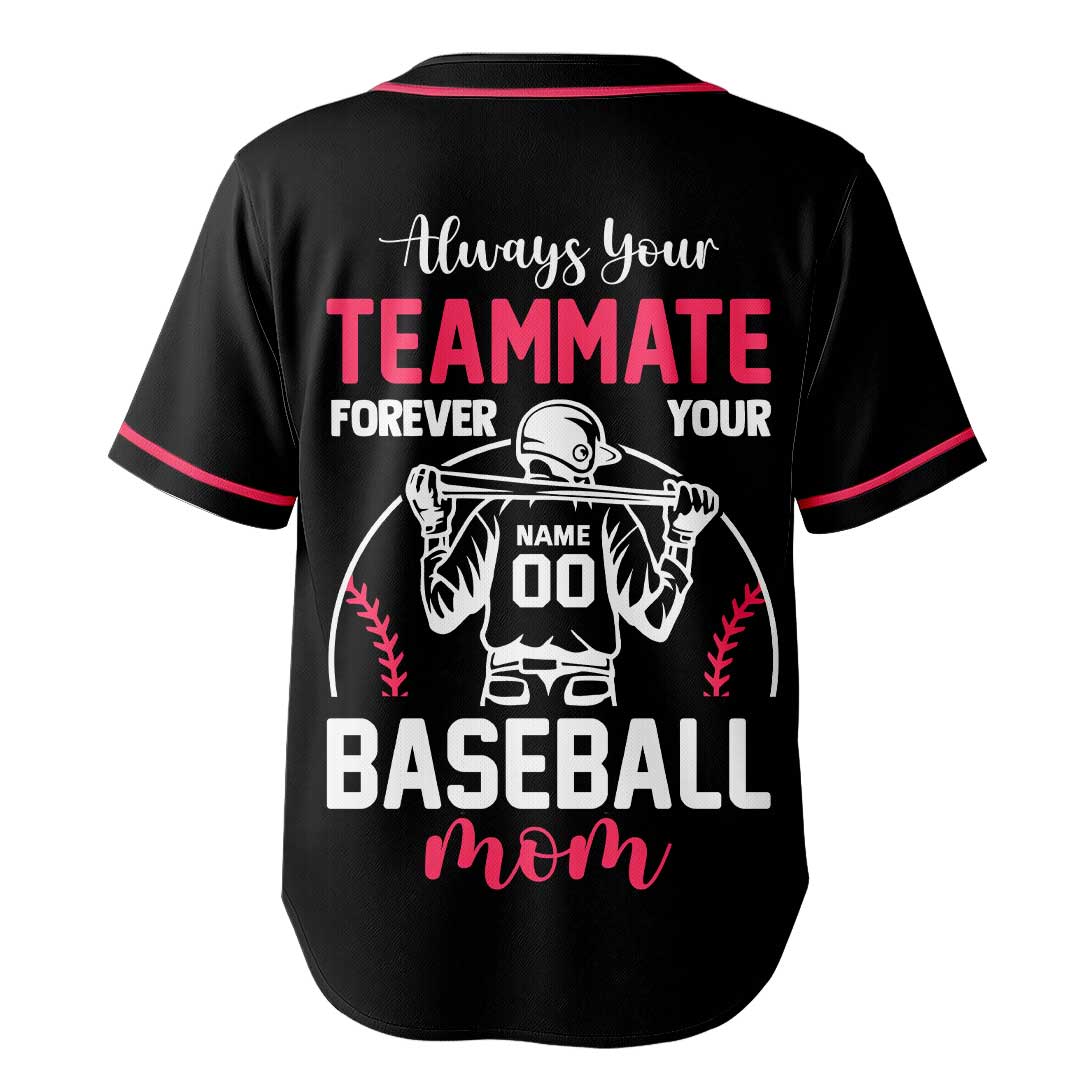 Forever Your Baseball Mom - Custom Mom Baseball Jersey
