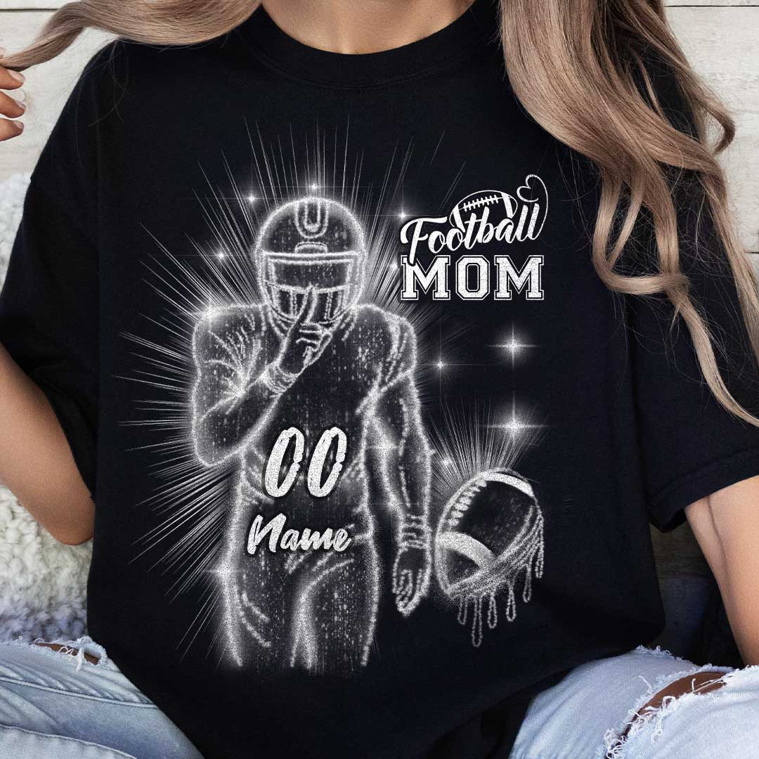 Personalized Football Parents T-shirt with Player Name and Number