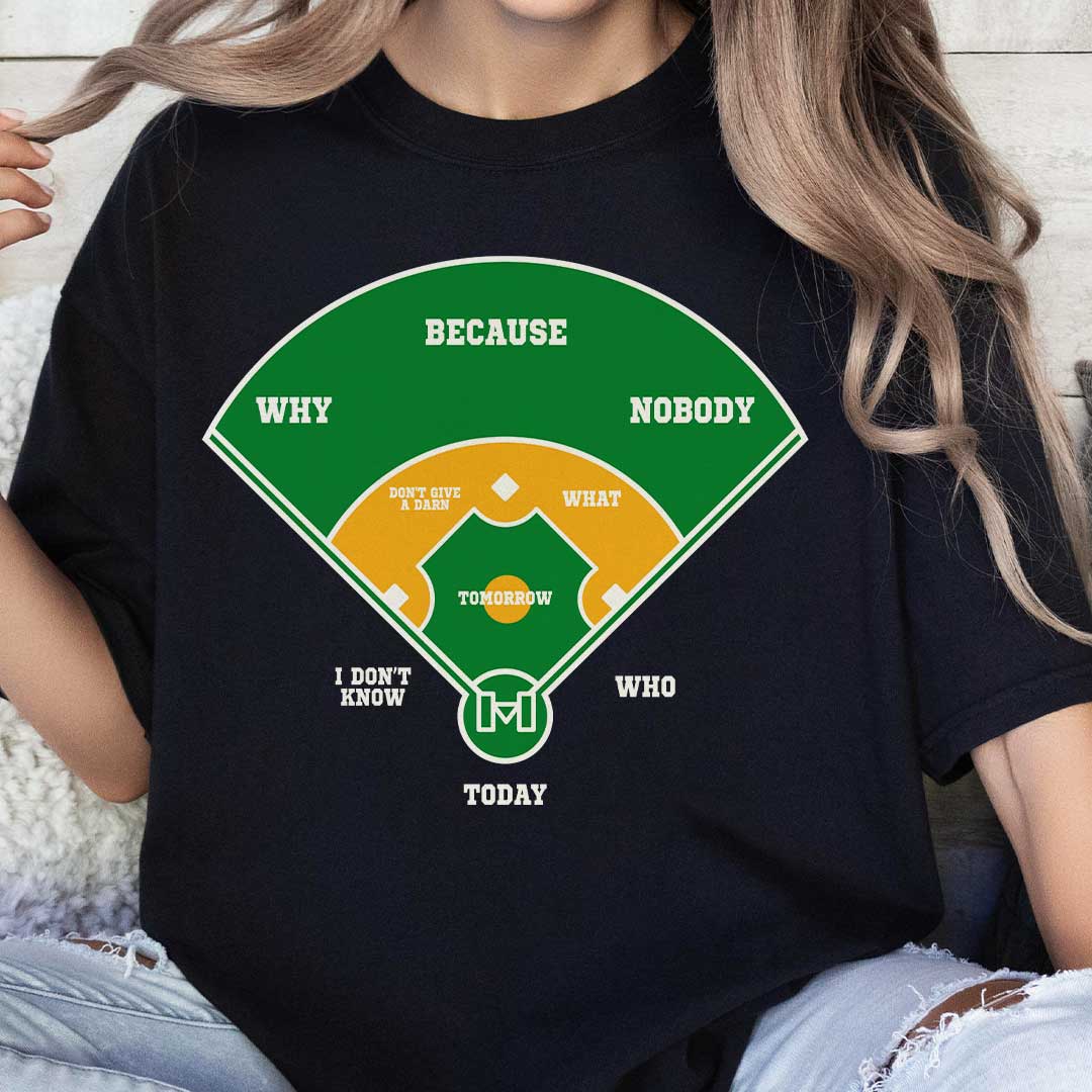 Baseball Who's On First Classic Routine Cotton Tshirt