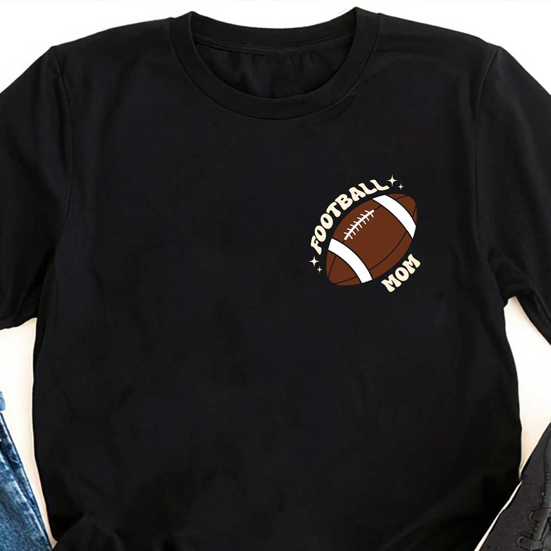 Moms Against White Football Pants - Black and White Football Mom Tshirt