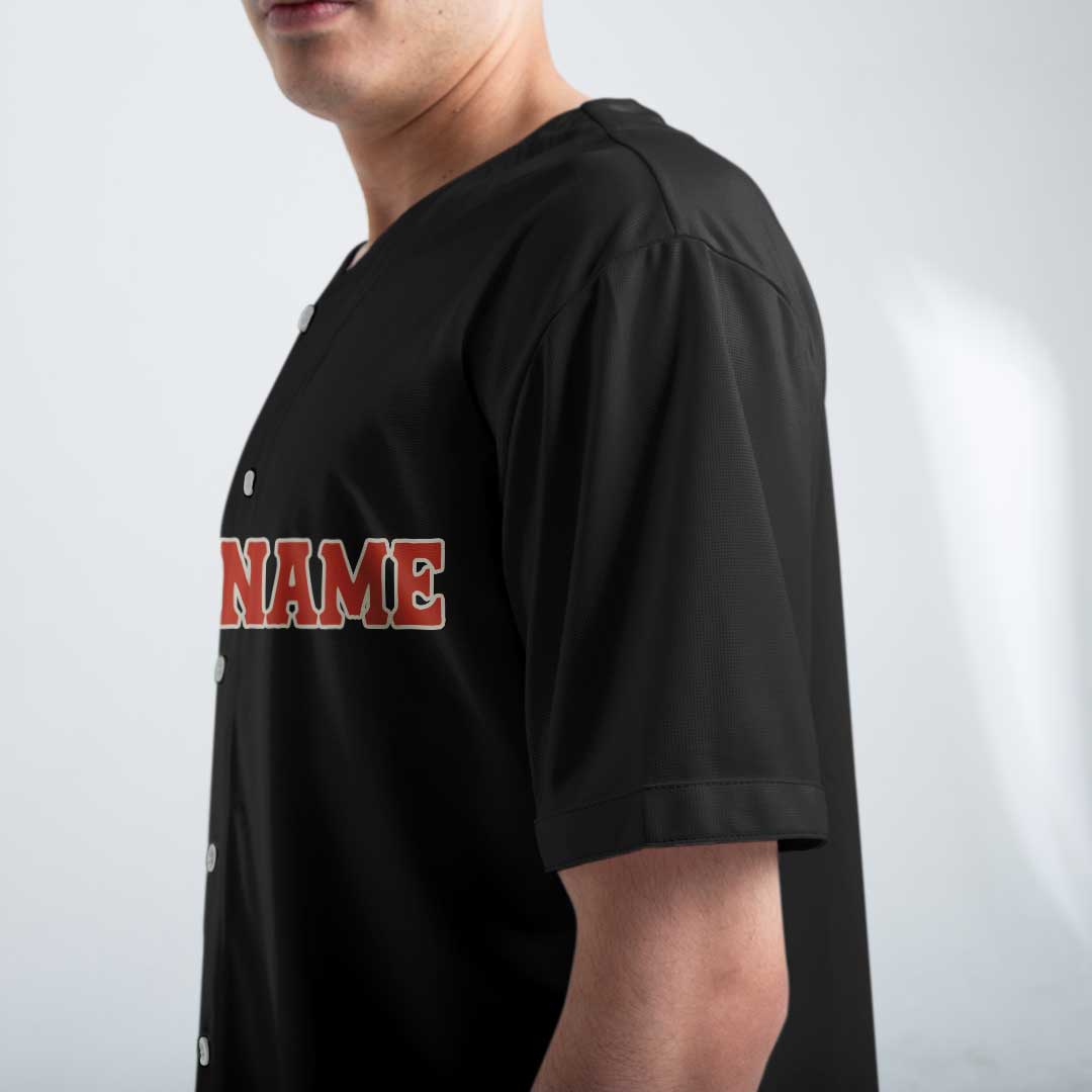 Custom Baseball Jersey with Cream Orange Black