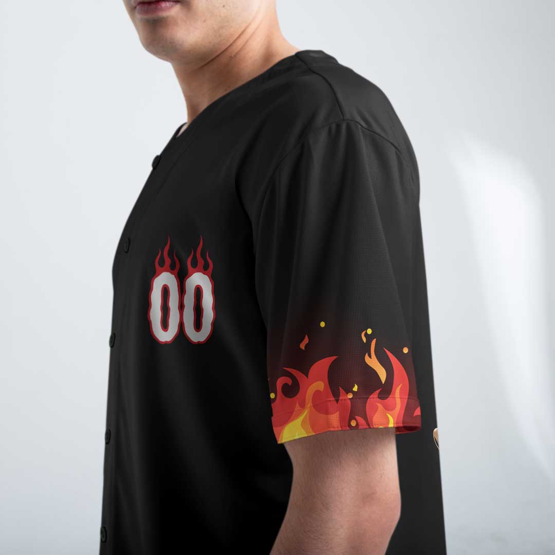 Baseball All Day - Custom Black Halloween Baseball Jersey