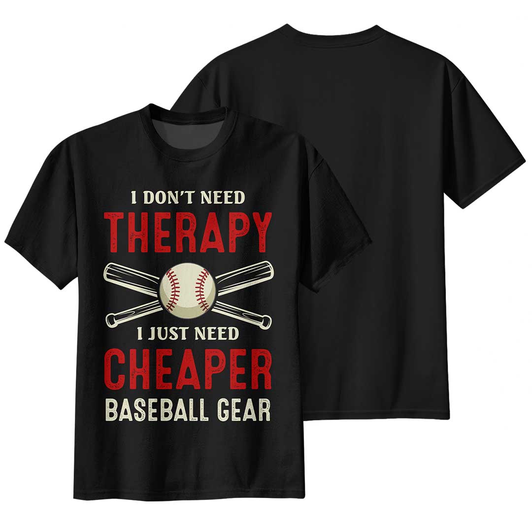 Just Need Cheaper Baseball Gear - Black White Baseball T-Shirt
