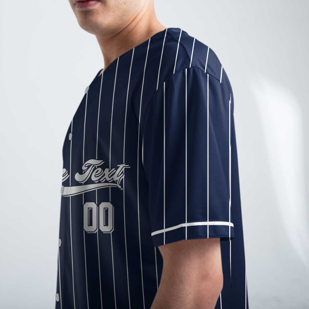 A Dad Who Is Always At The Ballpark - Custom Navy Baseball Jersey