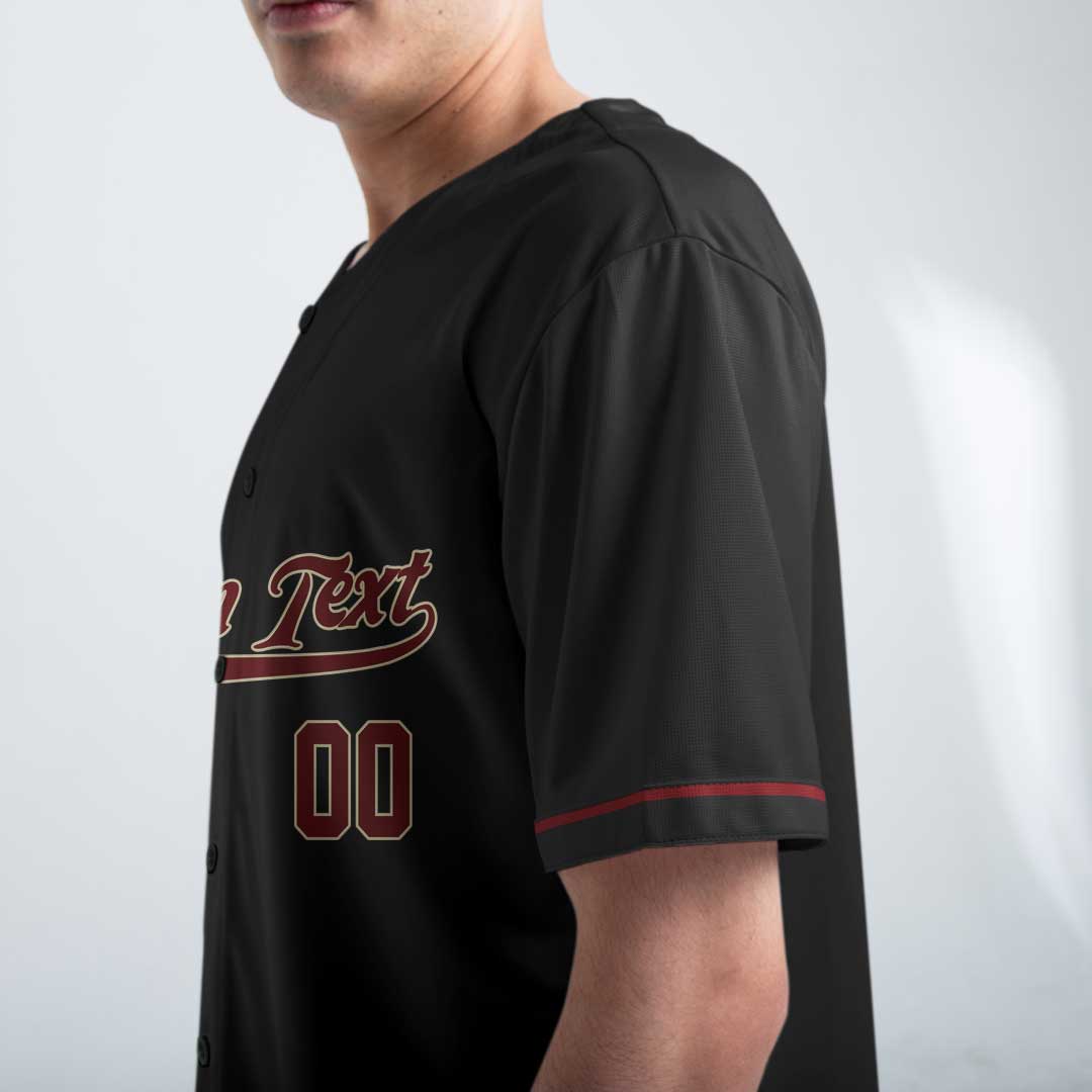 My Kid Might Not Always Swing But I Do So Watch Your Mouth - Custom Black Red Stripe Baseball Jersey