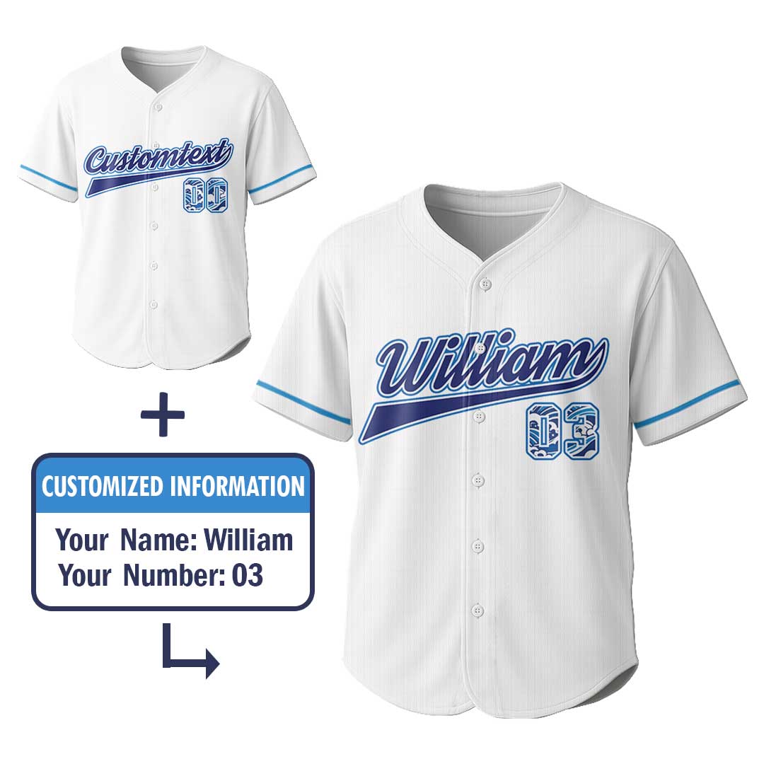 Surpassing Expectations As Expected - Custom White and Blue Baseball Jersey