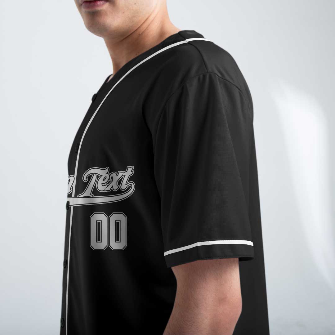 I Never Dreamed I'd Grow Up To Be A Super Sexy Baseball Grandpa - Custom Black White Baseball Jersey