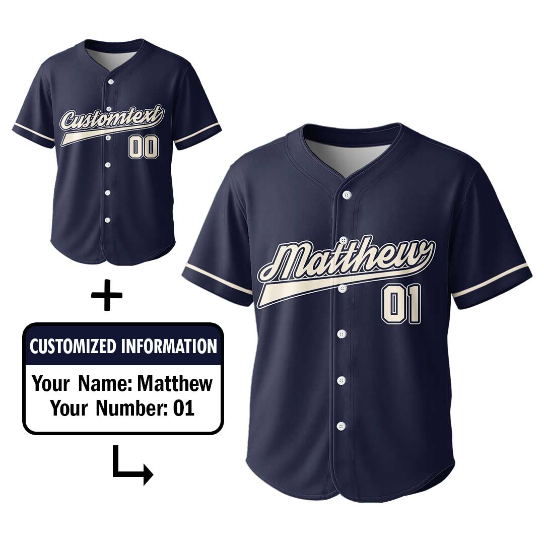 Mess With The Honk You Get The Bonk - Custom Navy White Baseball Jersey