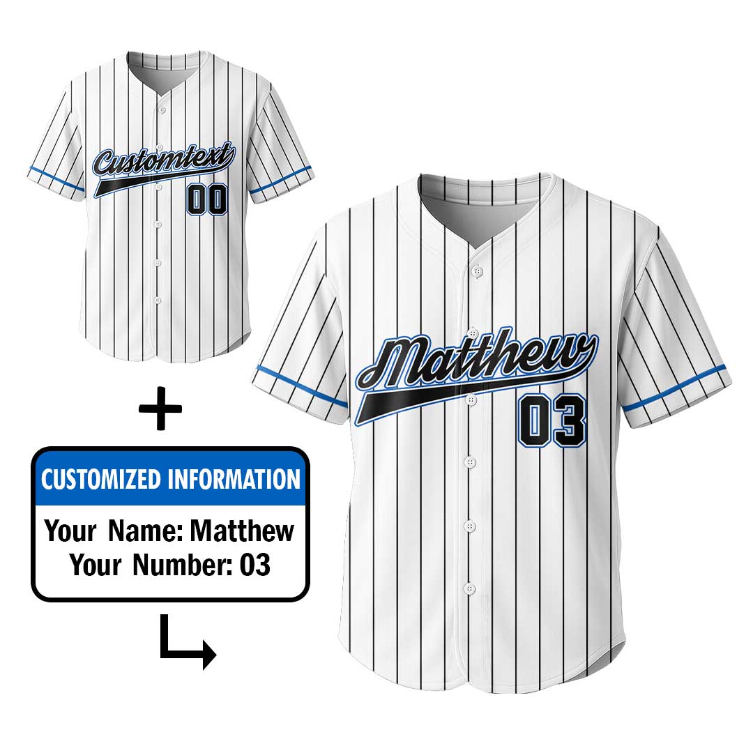 Bring Your Soul - Custom White with Black Stripes Halloween Baseball Jersey